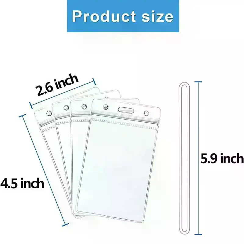 10 Pcs Clear Plastic ID Badge  - đánh giá và giá Lanyard Badge Holder