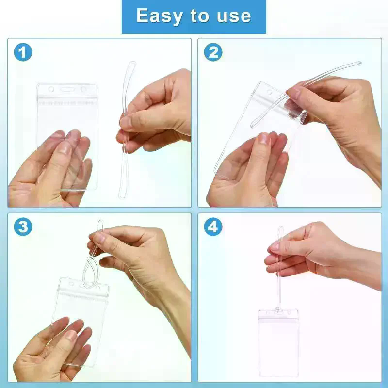 10 Pcs Clear Plastic ID Badge  - đánh giá và giá Lanyard Badge Holder