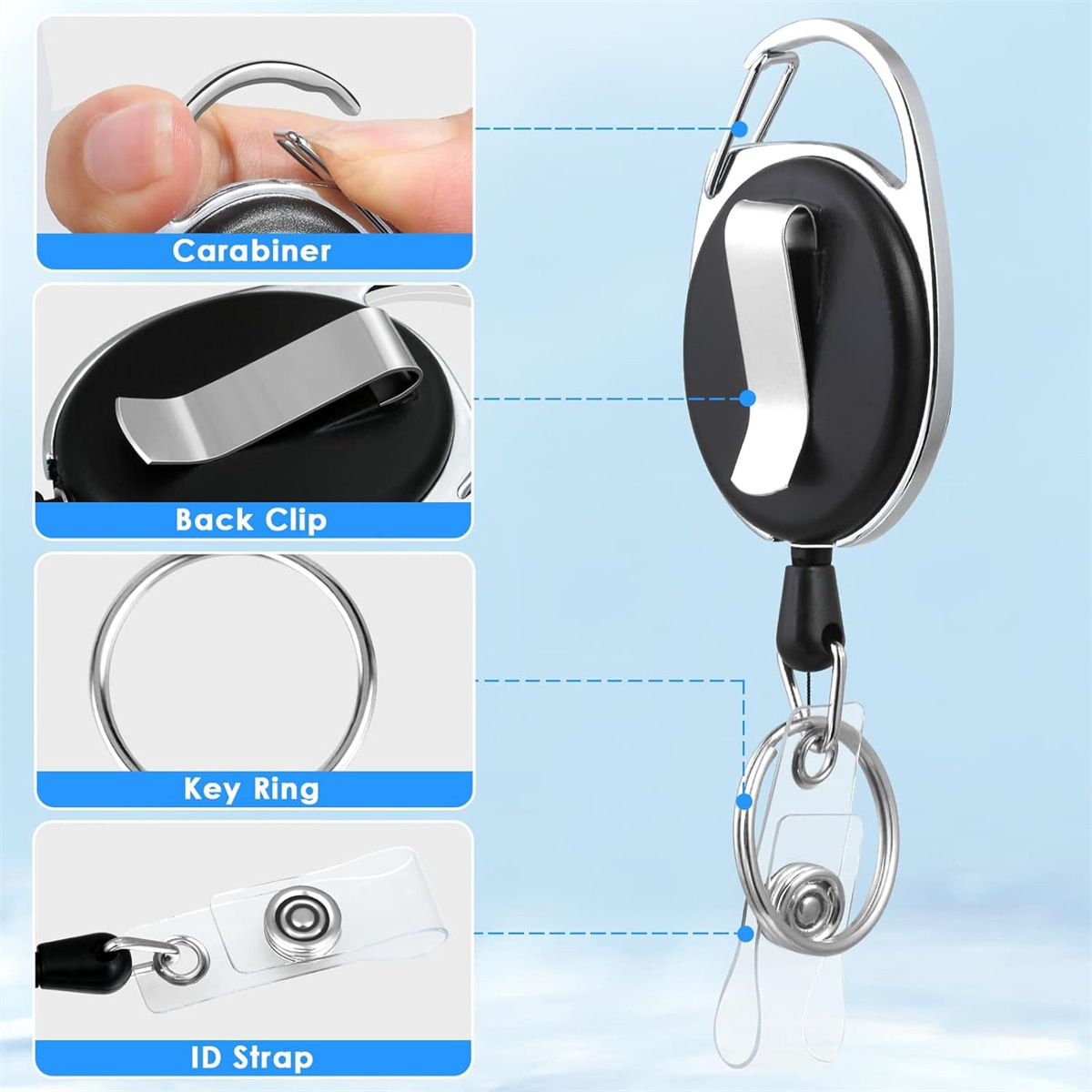 3PCS Plastic Badge Employee Ba - đánh giá và giá Lanyard Badge Holder