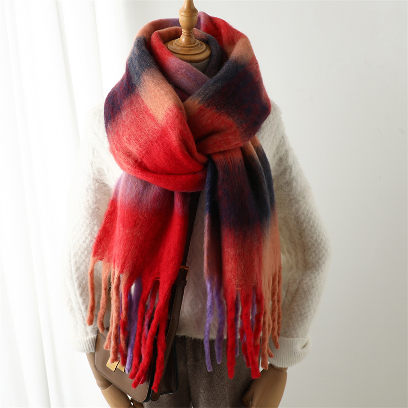 New Autumn Winter Grid Scarf W - đánh giá và giá Muffler Men Wool