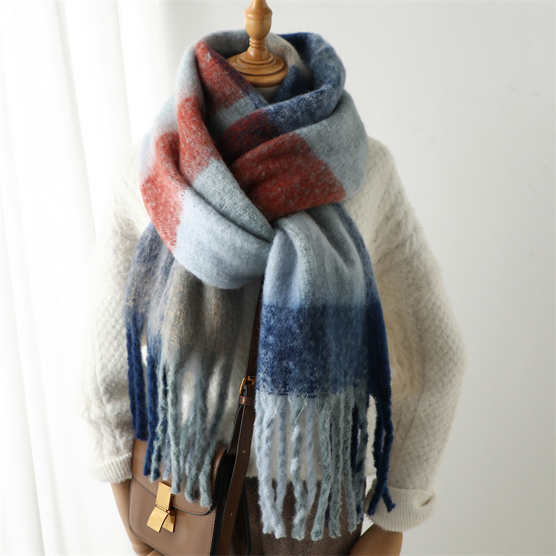 New Autumn Winter Grid Scarf W - đánh giá và giá Muffler Men Wool